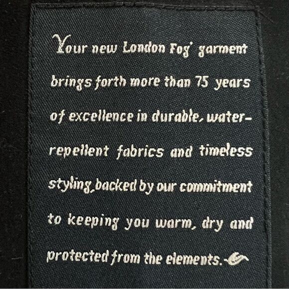 London Fog Black Microsuede Button Tech Coat Jacket Size XL - Picture 13 of 15